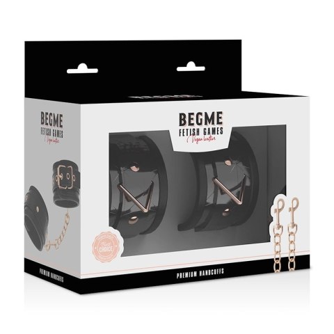 BEGME Kajdanki Premium Black Edition neoprenowa wyściołka regulowane BEGME