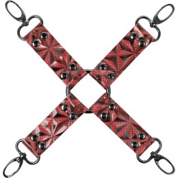 Begme Red Edition - krawat z wegańskiej skory premium, neoprenowa podszewka BEGME