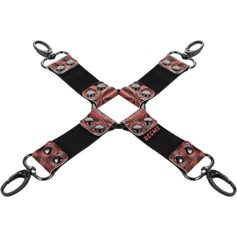 Begme Red Edition - krawat z wegańskiej skory premium, neoprenowa podszewka BEGME