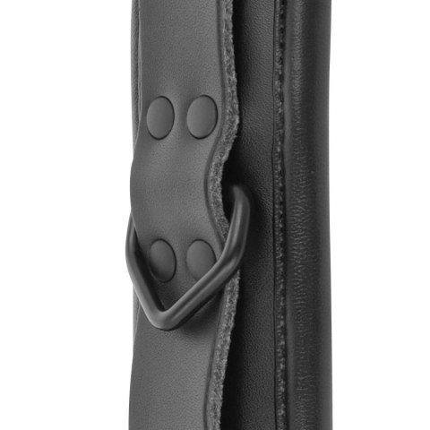 Darkness Regulowane mankiety na kostki czarne skora ekologiczna DARKNESS