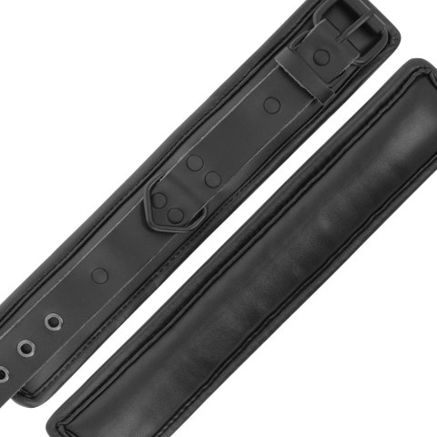 Darkness Regulowane mankiety na kostki czarne skora ekologiczna DARKNESS