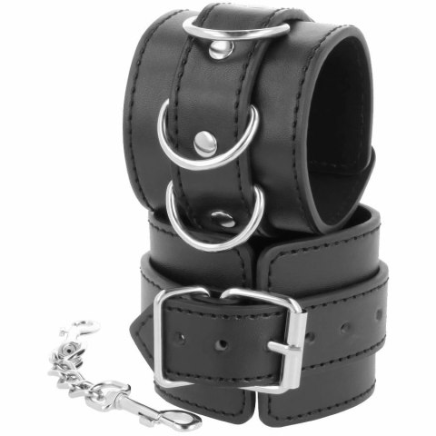 Darkness regulowane mankiety na kostki skora PVC czarne DARKNESS