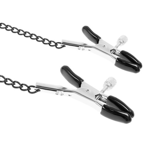 Fetish Submissive Ring Gag z zaciskami na piersi, skora wegańska FETISH SUBMISSIVE