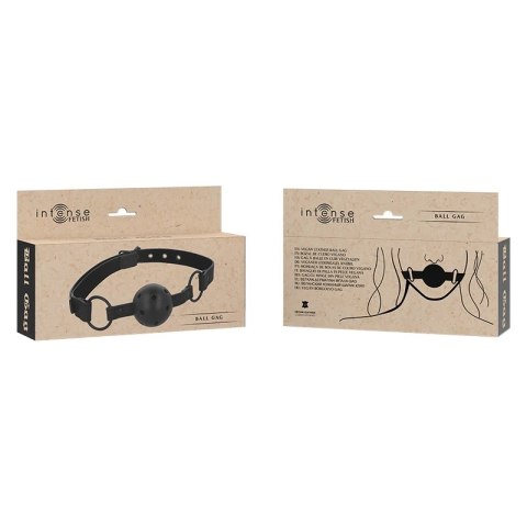Intense Fetish Pasek z kulą vegan leather - regulowany, czarny INTENSE