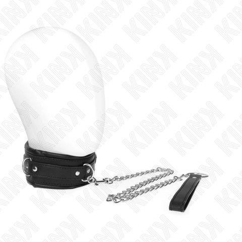 KINK Naszyjnik Model 4 z Paskiem 65 cm, Regulowany 36,5-50 cm, Czarny KINK