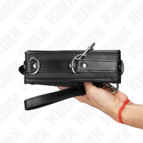 KINK Naszyjnik Model 4 z Paskiem 65 cm, Regulowany 36,5-50 cm, Czarny KINK
