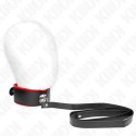 KINK Naszyjnik Skorzany z Regulacją 40-48 cm, Czerwony, Pasek 116 cm KINK