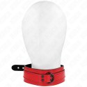 KINK Naszyjnik Winno-Czerwony Regulowany 37,5-49,5 cm Skorzany 5 cm KINK