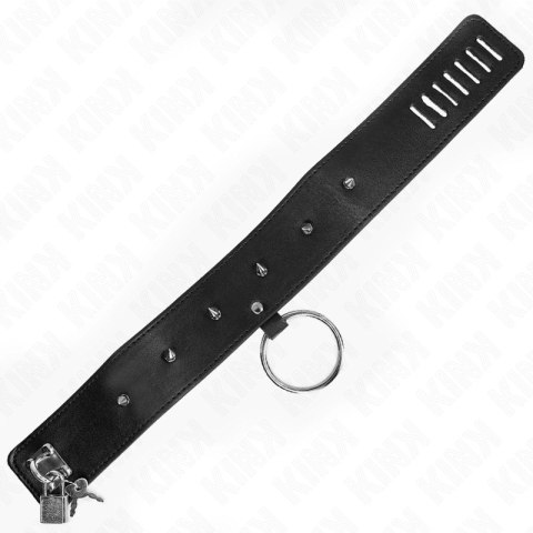 KINK Naszyjnik z Smyczą 65 cm Regulowany z Srebrnymi Ćwiekami, Model 2 KINK