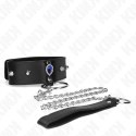 KINK Naszyjnik z paskiem, niebieskie zdobienia, regulacja 36-43 cm KINK
