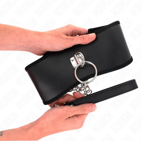 KINK Naszyjnik z szerokim paskiem, regulowany 40-55×10 cm, długość 65 cm KINK