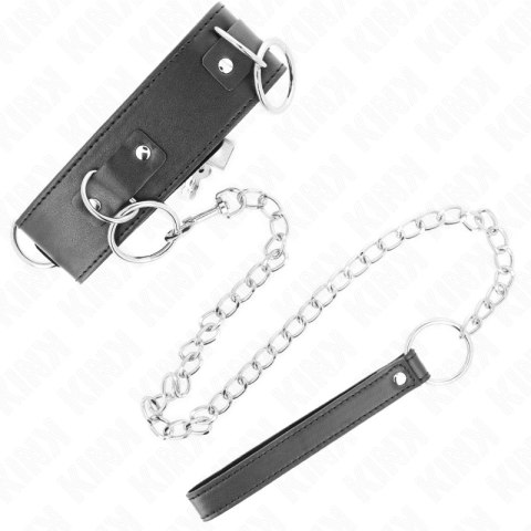KINK Naszyjnik ze Smyczą 65cm, 3 Pierścienie, Model 2, Regulowany 36-43cm KINK