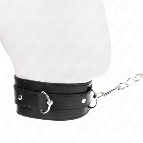 KINK Obroża z paskiem 65 cm, czarna, regulowana 54x4,5 cm KINK