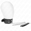 KINK Obroża z paskiem 65 cm, regulacja 33-46 cm, srebrne klamry KINK