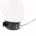 KINK Obroża z paskiem 65 cm, regulacja 33-46 cm, srebrne klamry KINK
