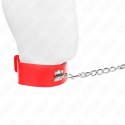 KINK Obroża z paskiem 65 cm, szeroka czerwona, regulacja 33,5-41 cm KINK
