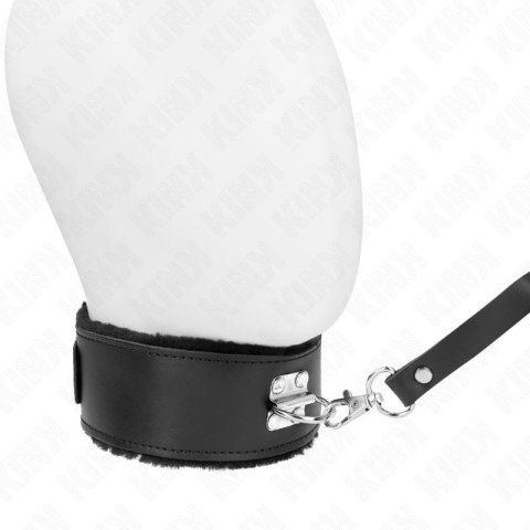 KINK Obroża z regulacją i czarnym skorzanym paskiem 116 cm KINK