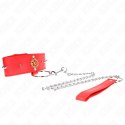 KINK Red Collar z Kryształkami, Regulowany, Pasek 65 cm, 35-51×7 cm KINK