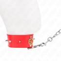 KINK Red Collar z Kryształkami, Regulowany, Pasek 65 cm, 35-51×7 cm KINK