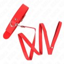 KINK Rojo Collar z Paskiem Regulowany 32-50 cm Pasek 116 cm Czerwony KINK