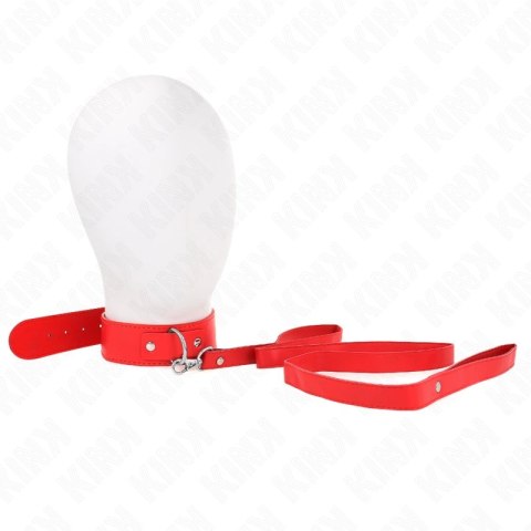 KINK Rojo Collar z Paskiem Regulowany 32-50 cm Pasek 116 cm Czerwony KINK