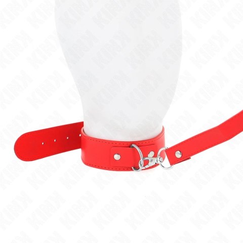 KINK Rojo Collar z Paskiem Regulowany 32-50 cm Pasek 116 cm Czerwony KINK