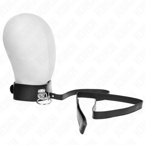 KINK Skorzana smycz nabijana ćwiekami 116 cm + obroża 50x5 cm KINK