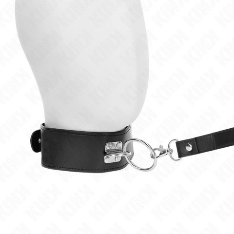 KINK Skorzana smycz nabijana ćwiekami 116 cm + obroża 50x5 cm KINK