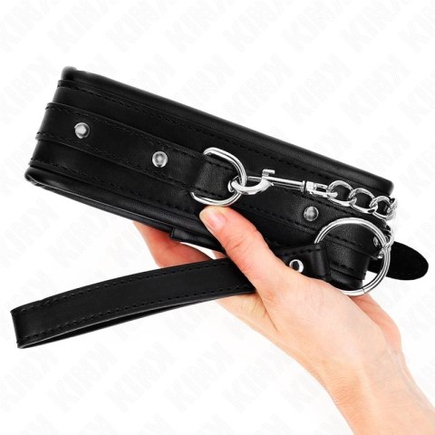 Kink Naszyjnik z paskiem błyszczącym, regulowany, 65 cm, czarny KINK
