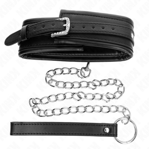 Kink Naszyjnik z paskiem błyszczącym, regulowany, 65 cm, czarny KINK