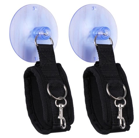 Ohmama Fetish - Uniwersalne mankiety na nadgarstki z przyssawką, regulowane OHMAMA