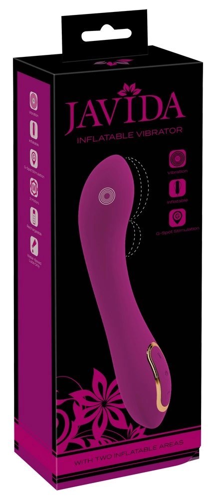 Javida Inflatable Vibrator - Wibrator z funkcją powiększania, punkt G JAVIDA