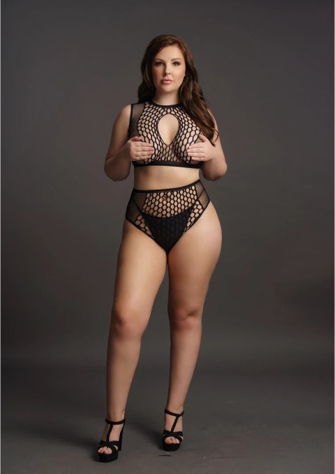 Le Desir Komplet Top i Figi Plus Size kabaretka XL-4XL czarny Le Désir by Shots