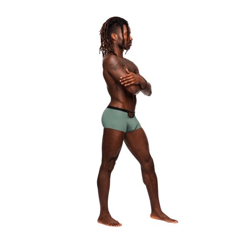 Male Power Magnificence Mini szorty S z metalowymi przelotkami, jadeitowe Male Power