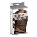 Male Power Stretch Net Tank top siateczkowy z wycięciem, czarny Male Power