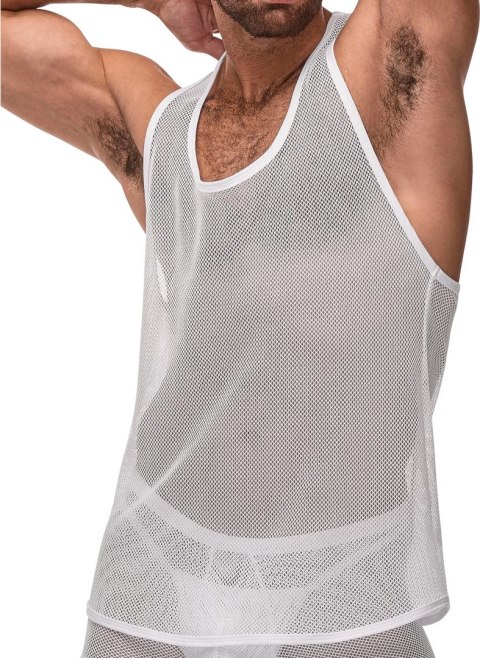 Male Power Stretch Net Top L/XL czarny siateczkowy tank Male Power