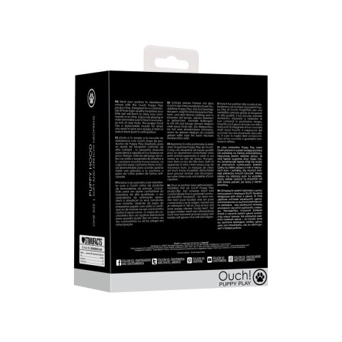 Ouch! Neoprenowa maska na twarz z odpinanym kagańcem czarna Ouch! by Shots