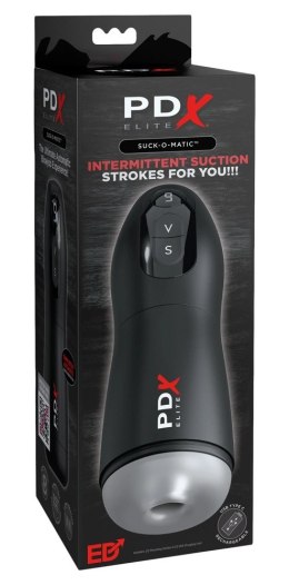 PDX Elite Suck-O-Matic Frosted Black - Automatyczna maszyna intymna 7 trybow PDX