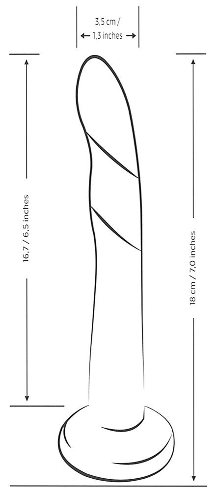 ROMP Dizi Dwukolorowy model falisty silikonowy z przyssawką 18 cm ROMP