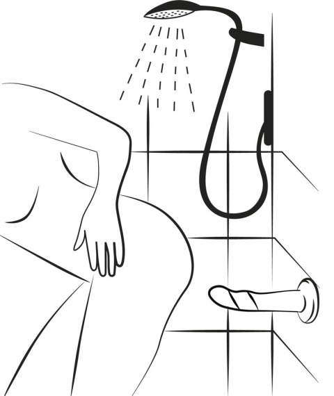 ROMP Piccolo Faliste Dwukolorowe Silikonowe Akcesorium 14 cm Przyssawka ROMP