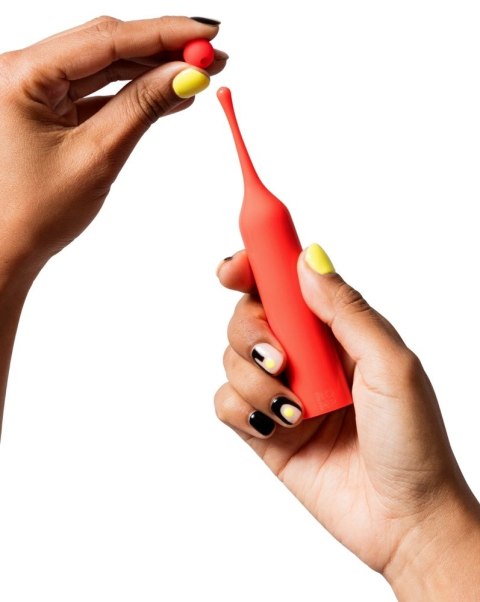 ROMP Pop Mini urządzenie wibrujące 2 wymienne końcowki silikonowe 14,5cm ROMP