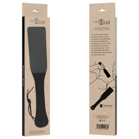 INTENSE Paddle Vegan - Wegańskie wiosło skorzane 32,5 cm czarne INTENSE