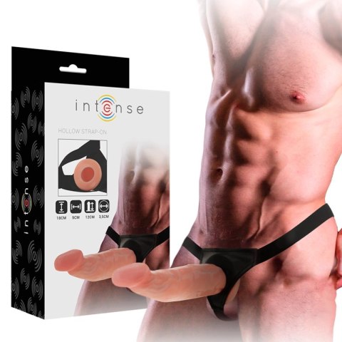 Intense Uprząż z Elementem Anatomicznym 18x3,5 cm TPR Beżowa Uniwersalna INTENSE