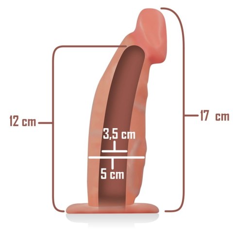 Intense Uprząż z Elementem Anatomicznym 18x3,5 cm TPR Beżowa Uniwersalna INTENSE