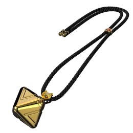 LOCKINK Kostka Wibracyjna 2.0 Złota - 9 Trybow, Ładowalna, Naszyjnik Lockink