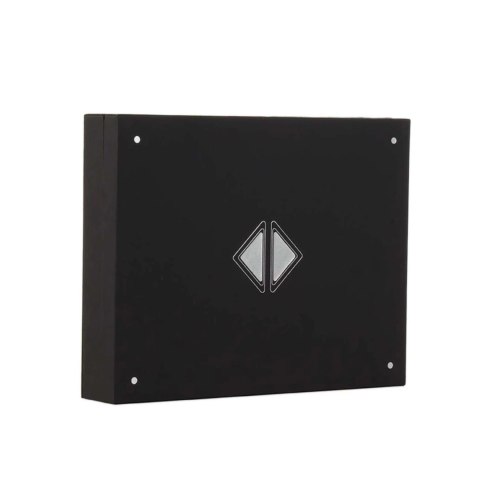 LOCKINK Opaska na oczy skorzana z regulacją klamrami czarna Lockink