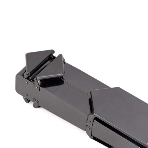 LOCKINK Pejcz Regulowany Skorzany z Wytrzymałą Rączką Czarny Lockink