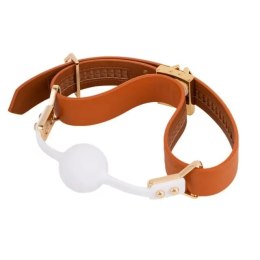 LOCKINK Zestaw brązowy - pasujący knebel kulkowy i gryzak z regulacją Lockink