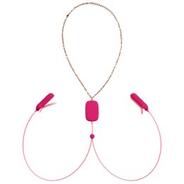 OhMiBod Sphinx Klipsy Wibracyjne Bluetooth, silikon, rożowe, aplikacja OhMiBod