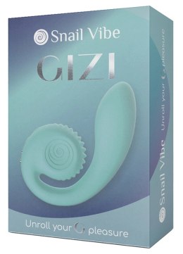 Snail Vibe Gizi turkusowy - wibrator z elastycznym systemem duo 19 cm Snail Vibe